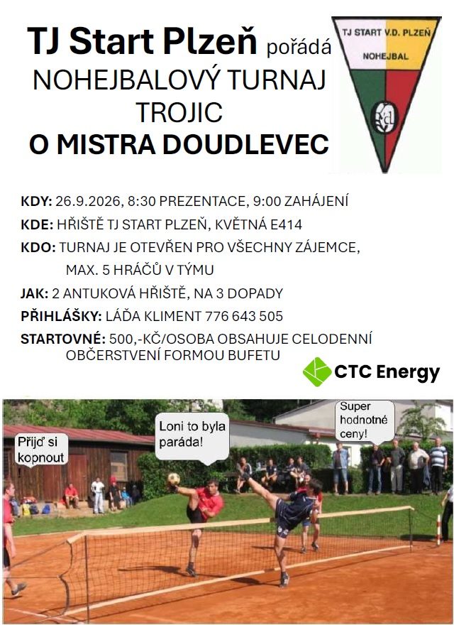 Plakát turnaje O mistra Doudlevec 3